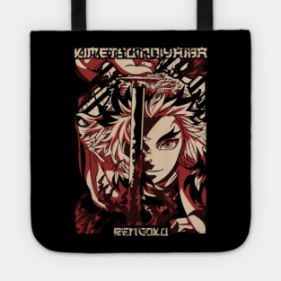 Demon Slayer Rengoku with Flame Katana Tote