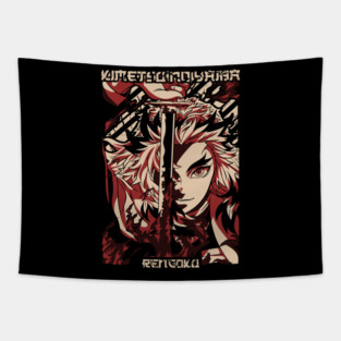 Demon Slayer Rengoku with Flame Katana Tapestry