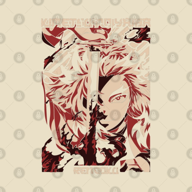 Demon Slayer Rengoku with Flame Katana by Otaku Vibes