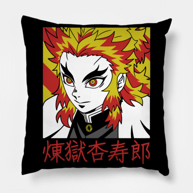 Demon Slayer Rengoku Blazing Spirit Art Pillow by Otaku Vibes