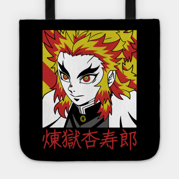 Demon Slayer Rengoku Blazing Spirit Art Tote by Otaku Vibes