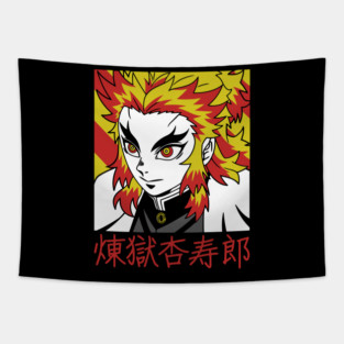 Demon Slayer Rengoku Blazing Spirit Art Tapestry