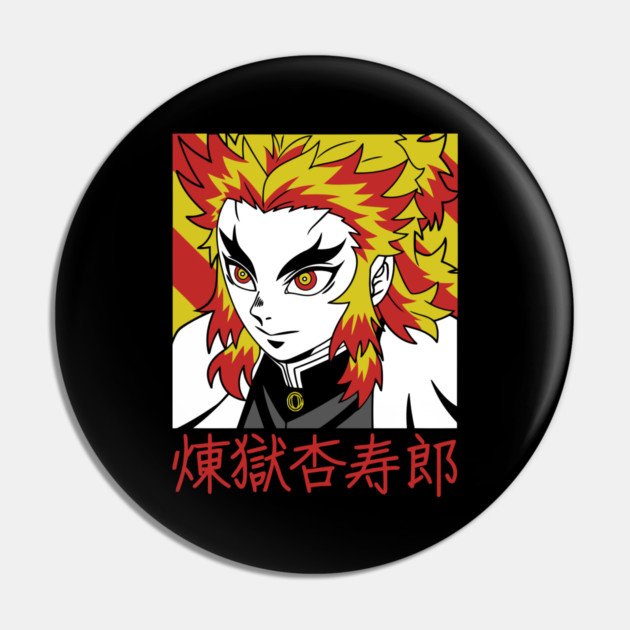 Demon Slayer Rengoku Blazing Spirit Art Pin by Otaku Vibes