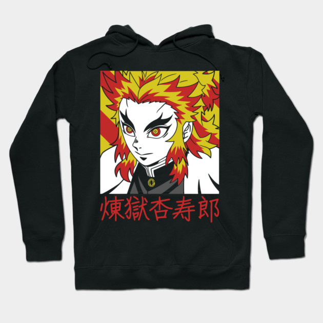 Demon Slayer Rengoku Blazing Spirit Art Hoodie by Otaku Vibes