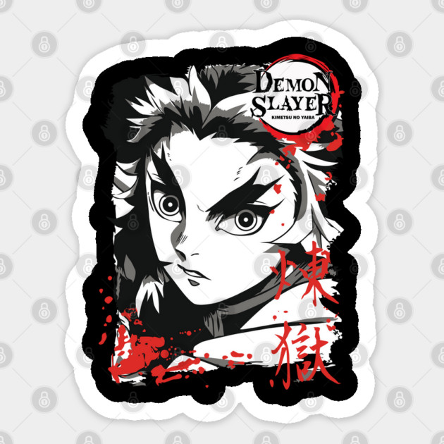 Demon Slayer Rengoku Flame Hashira Art Sticker by Otaku Vibes