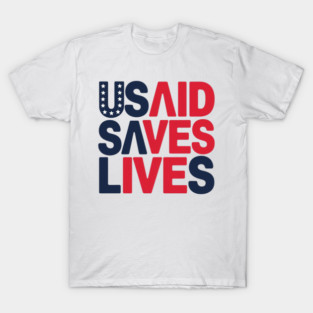 USAID Saves Lives American Flag T-Shirt