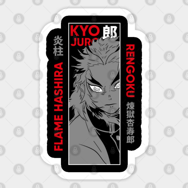 Demon Slayer: Kimetsu no Yaiba - Rengoku Flame Hashira Sticker by Otaku Vibes