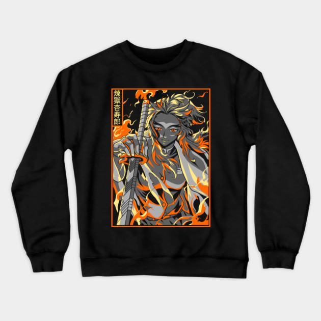 Demon Slayer Rengoku Passion and Fire Crewneck Sweatshirt by Otaku Vibes