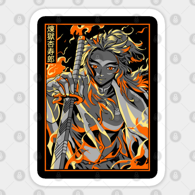 Demon Slayer Rengoku Passion and Fire Sticker by Otaku Vibes