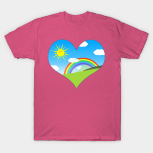 Happy Sun Rainbow and Clouds T-Shirt