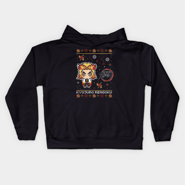 Chibi Rengoku Flame Hashira - Demon Slayer Kids Hoodie by Otaku Vibes