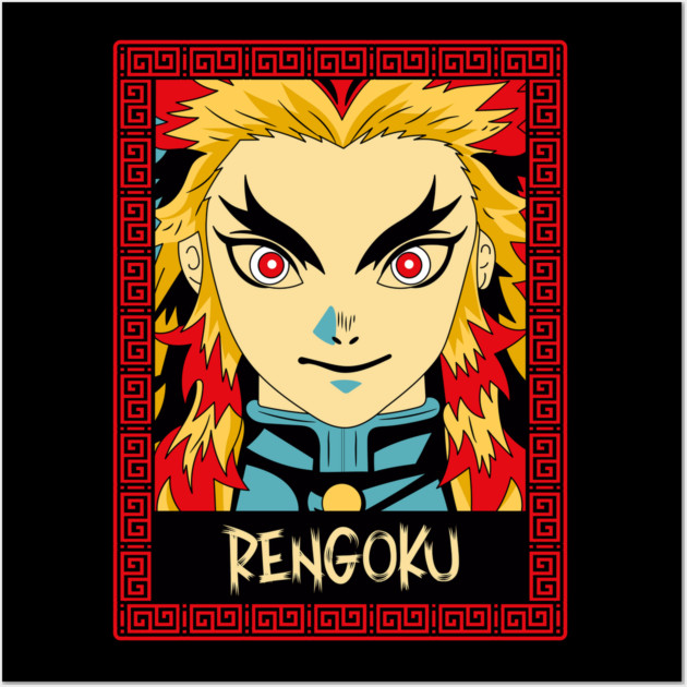 Rengoku Flame Hashira - Demon Slayer Wall Art by Otaku Vibes
