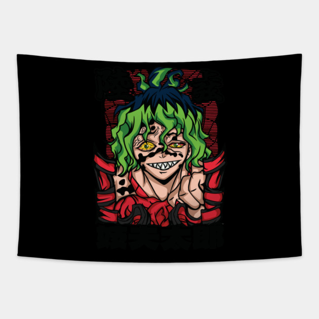 Demon Slayer: Kimetsu no Yaiba - Gyutaro Tapestry by Otaku Vibes