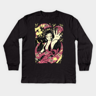 Demon Slayer Daki Upper Moon 6 Demon Kids Long Sleeve T-Shirt