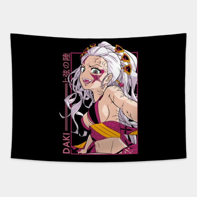 Demon Slayer Daki Elegant Demon Design Tapestry by Otaku Vibes