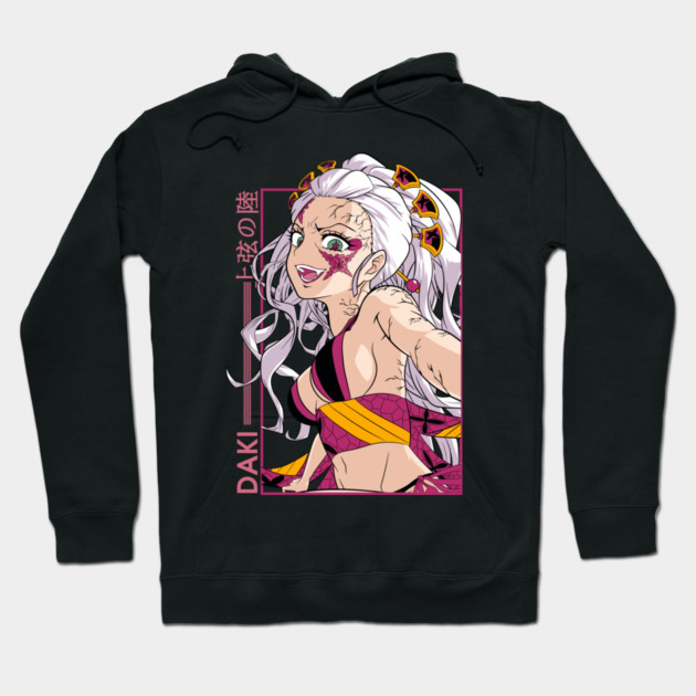 Demon Slayer Daki Elegant Demon Design Hoodie by Otaku Vibes