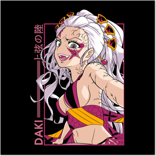 Demon Slayer Daki Elegant Demon Design Wall Art by Otaku Vibes