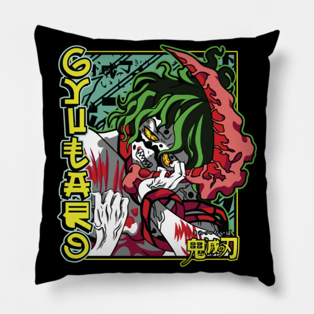 Gyutaro Upper Moon 6 - Demon Slayer: Kimetsu no Yaiba Pillow by Otaku Vibes