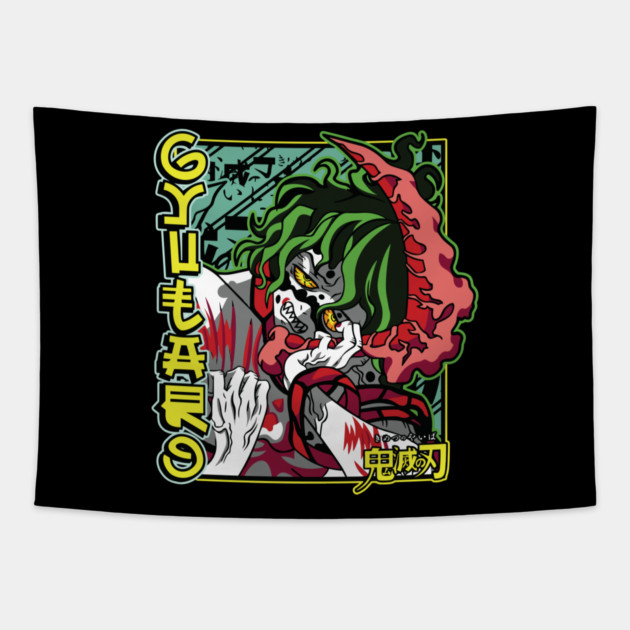 Gyutaro Upper Moon 6 - Demon Slayer: Kimetsu no Yaiba Tapestry by Otaku Vibes