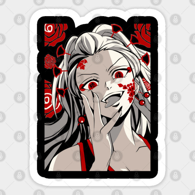 Daki Cursed Beauty Art - Demon Slayer Sticker by Otaku Vibes
