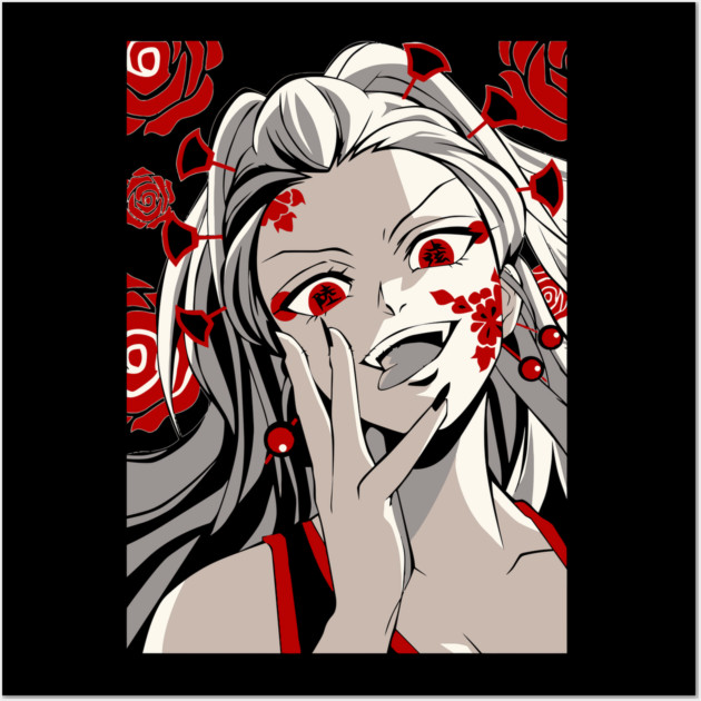 Daki Cursed Beauty Art - Demon Slayer Wall Art by Otaku Vibes