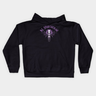 Be Spooktacular Purple Halloween Spooky Skeleton Angel Cheeky Witch® Kids Hoodie