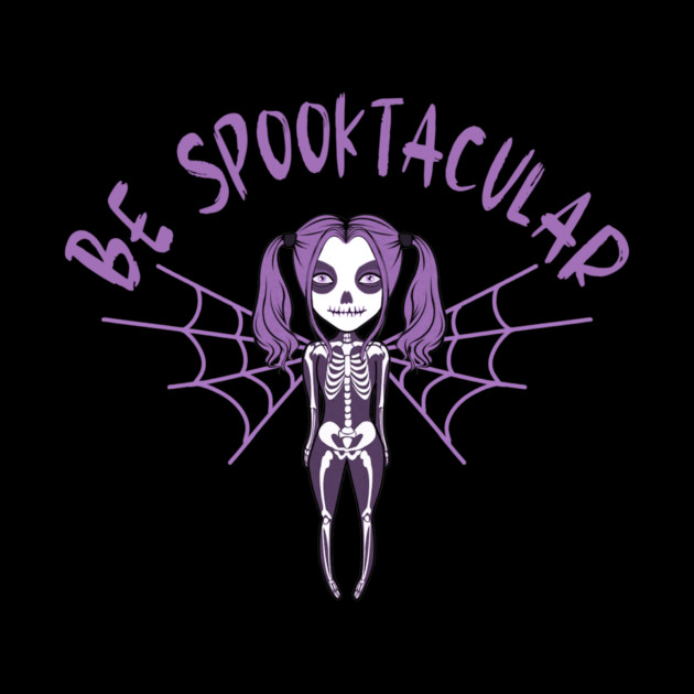 Be Spooktacular Purple Halloween Spooky Skeleton Angel Cheeky Witch® by Cheeky Witch