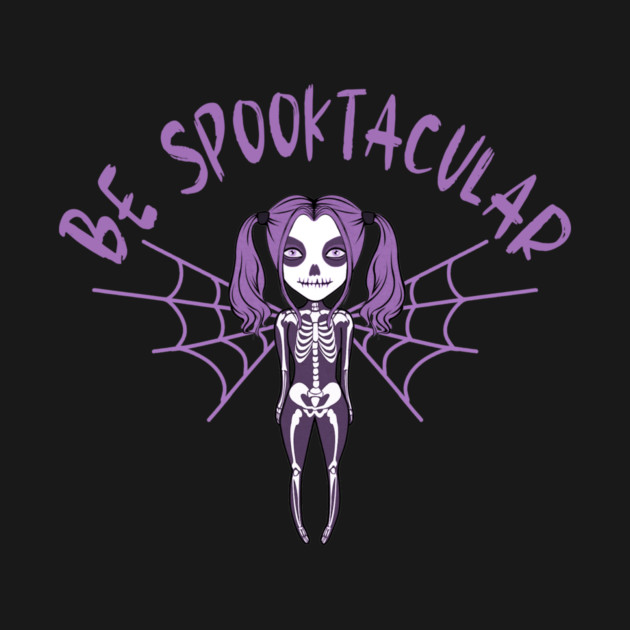 Be Spooktacular Purple Halloween Spooky Skeleton Angel Cheeky Witch® by Cheeky Witch
