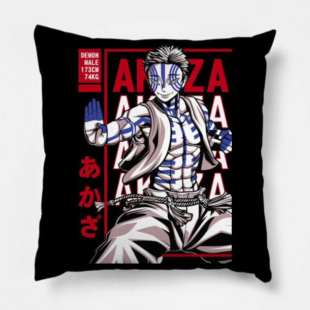 Demon Slayer Akaza Martial Arts Form Pillow by Otaku Vibes