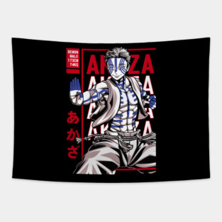 Demon Slayer Akaza Martial Arts Form Tapestry