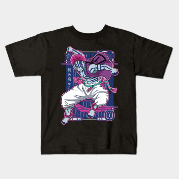 Upper Moon Three Akaza - Demon Slayer Kids T-Shirt by Otaku Vibes