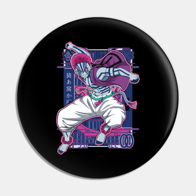Upper Moon Three Akaza - Demon Slayer Pin by Otaku Vibes
