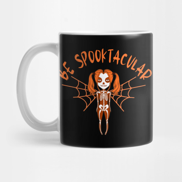 Be Spooktacular Orange Halloween Spooky Skeleton Angel Cheeky Witch® by Cheeky Witch