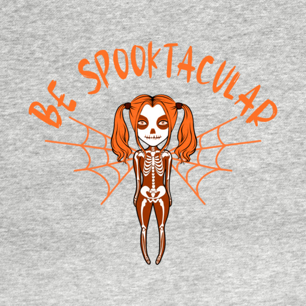Be Spooktacular Orange Halloween Spooky Skeleton Angel Cheeky Witch® by Cheeky Witch