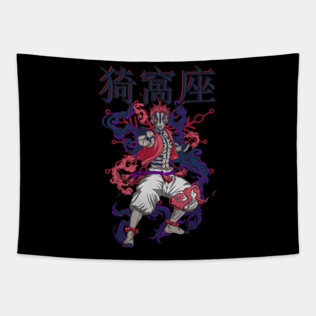 Akaza - Kimetsu no Yaiba Tapestry by Otaku Vibes