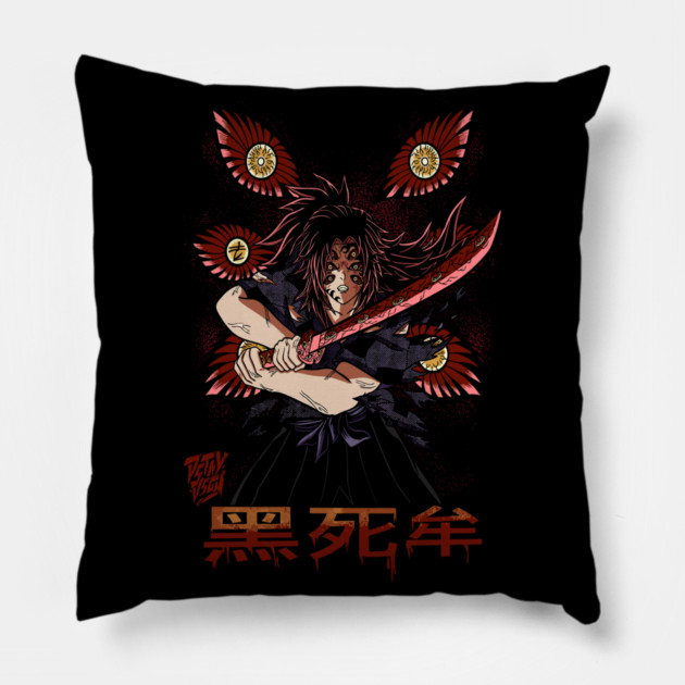 Demon Slayer Kokushibo Six Eyes Close-Up Pillow by Otaku Vibes