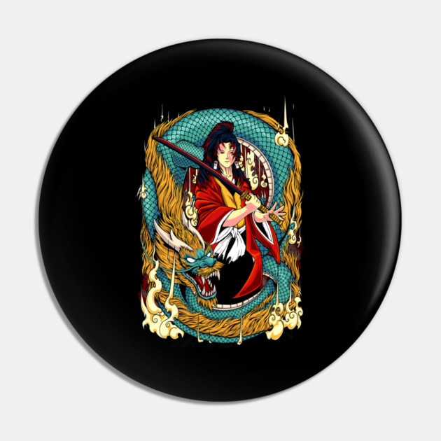Demon Slayer Kokushibo Elegant Blade Pose Pin by Otaku Vibes