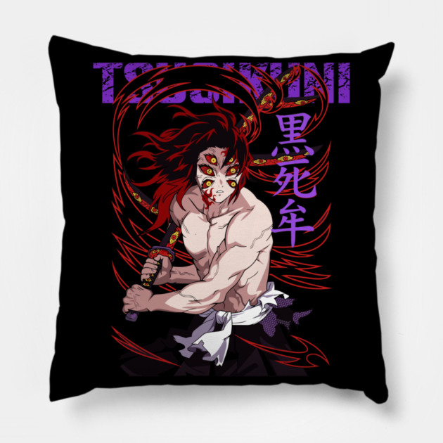 Demon Slayer Kokushibo Tragic Demon Art Pillow by Otaku Vibes
