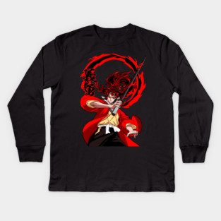Demon Slayer Kokushibo and His Blade Kids Long Sleeve T-Shirt