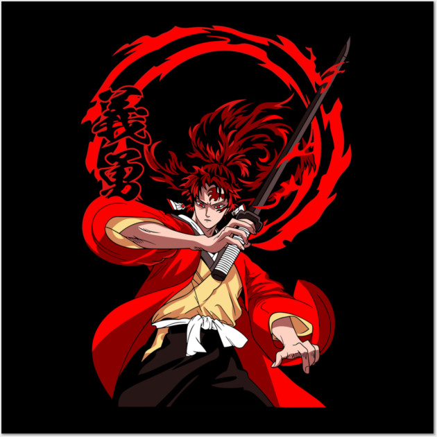 Demon Slayer Kokushibo and His Blade Wall Art by Otaku Vibes