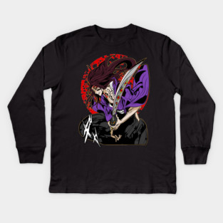 Upper Moon One Kokushibo - Demon Slayer Kids Long Sleeve T-Shirt