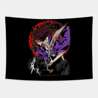 Upper Moon One Kokushibo - Demon Slayer Tapestry