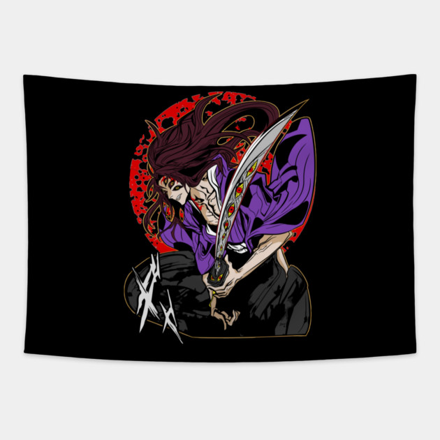Upper Moon One Kokushibo - Demon Slayer Tapestry by Otaku Vibes