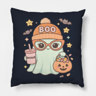 Boo Halloween with Ghost Pillow