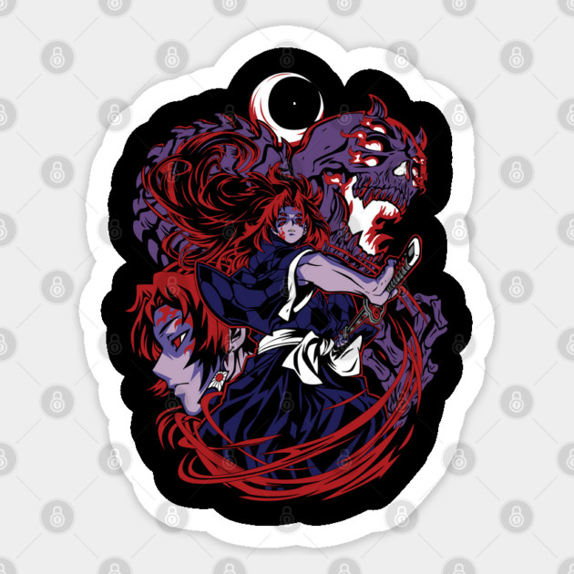 Kimetsu no Yaiba - Upper Moon One Kokushib Sticker by Otaku Vibes