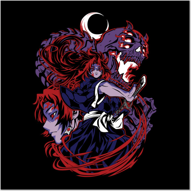 Kimetsu no Yaiba - Upper Moon One Kokushib Wall Art by Otaku Vibes