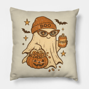 Cute Ghost with Pumpkin Pillow