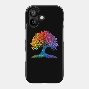Rainbow Tree – Colorful Nature Art Graphic Phone Case