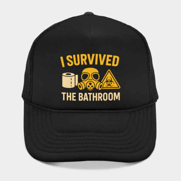 I Survived the Bathroom – Toilet Humor Funny Quote Graphic by MakerMind8.2