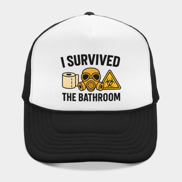 I Survived the Bathroom – Funny Toilet Humor Quote Graphic by MakerMind8.2